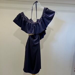 Elegant Purple Off-Shoulder Dress